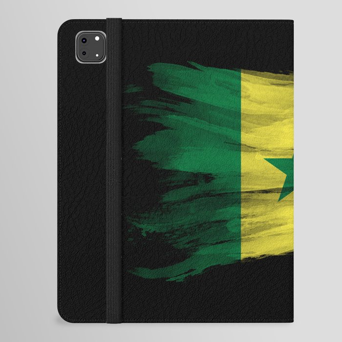 Senegal flag brush stroke, national flag iPad Folio Case