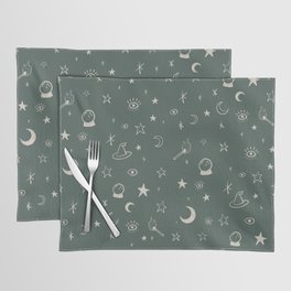 Witchy Season Placemat | Fall, Drawing, Pattern, Print, Illustration, Witches, Witch, Halloween, Drawings, Spooky 