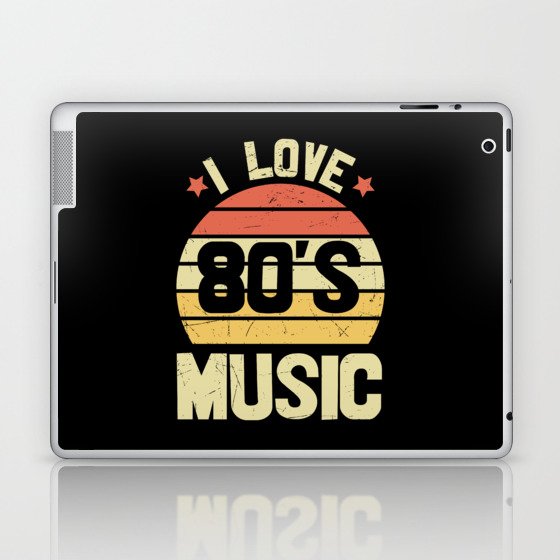 I Love 80's Music Retro Vintage Laptop & iPad Skin