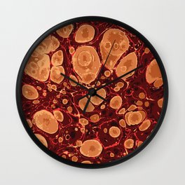 Boho colored marble pattern Wall Clock