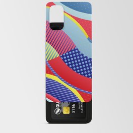Abstract colorful geometric design. Vintage illustration.  Android Card Case