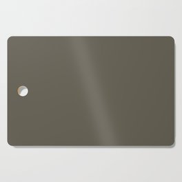 Dark Gray Solid Color Pantone Kalamata 19-0510 TCX Shades of Yellow Hues Cutting Board