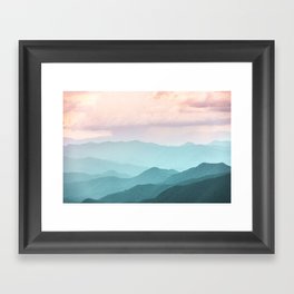 Smoky Mountain National Park Sunset Layers II - Nature Photography Framed Art Print
