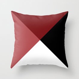 Red, Black, White Throw Pillow