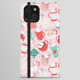 Christmas Cocoa Pink iPhone Wallet Case