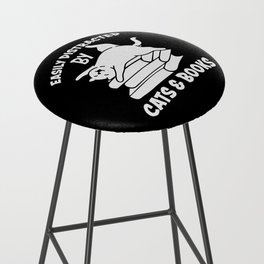 Easily Distracted By Cats & Books Bar Stool