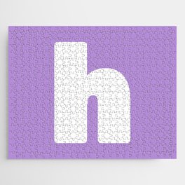 h (White & Lavender Letter) Jigsaw Puzzle