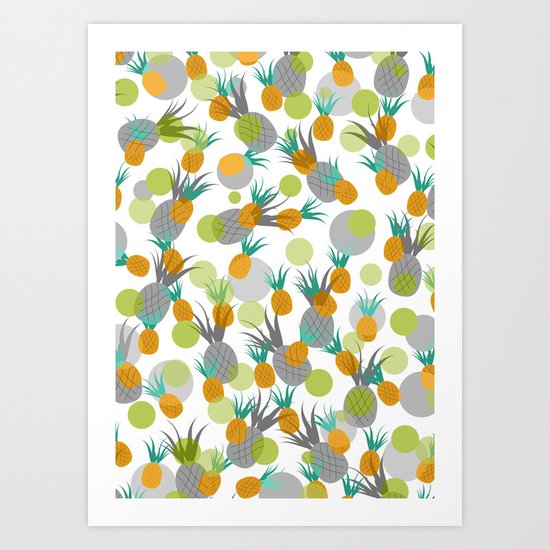 Pineapple Storm Art Print