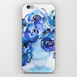 blue stillife: roses iPhone Skin