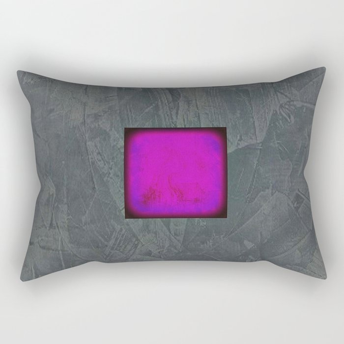 Slate Gray Lavender Fuschia Modern Art Rectangular Pillow