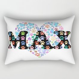 Max Dog Cat Pet Name Art Rectangular Pillow