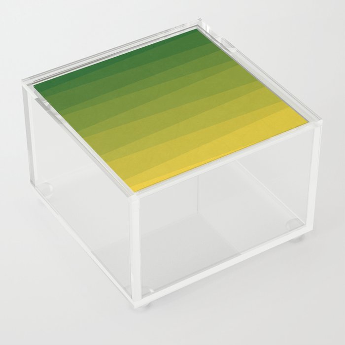 Shades of Grass - Gradient between Lime Green and Bright Yellow Acrylic Box
