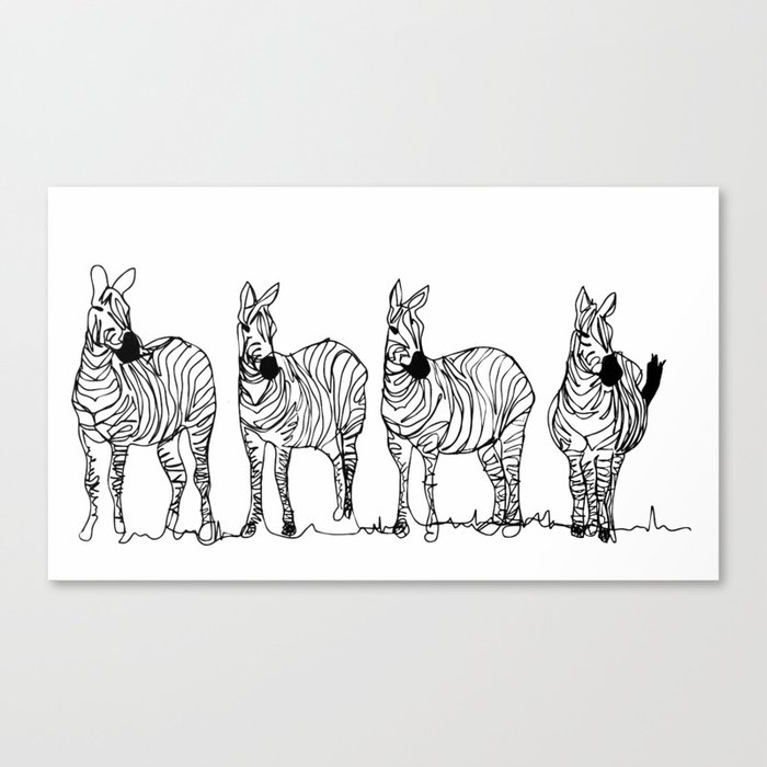 Zebra Continued Canvas Print