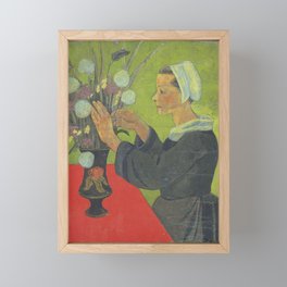  Paul Serusier Bretonne au bouquet (Huelgoat) (1892-1893) Framed Mini Art Print