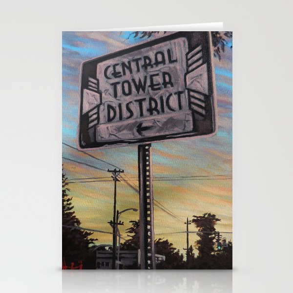 Central Tower District Stationery Cards