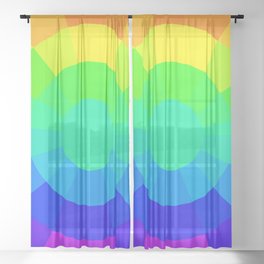 Rainbow Circle Sheer Curtain