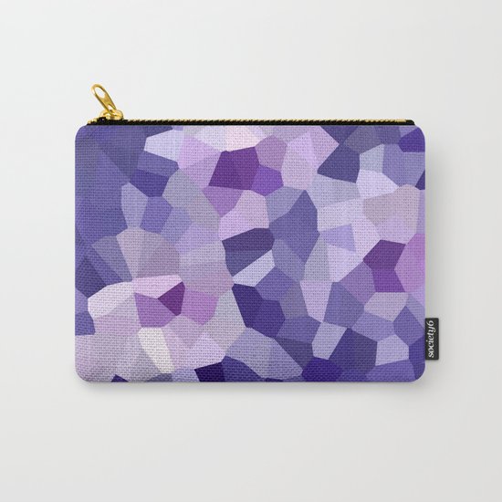 abstract floral in blue and purple shades Carry-All Pouch