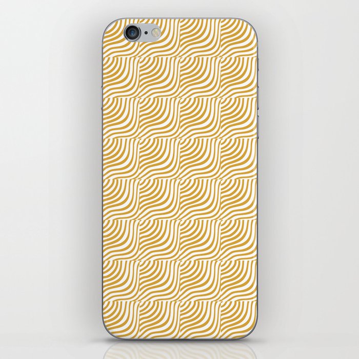 Golden Stripes Shells Pattern iPhone Skin
