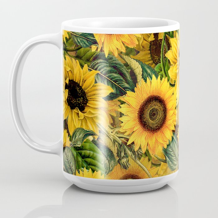 Mid Century Modern Coffee Mug - Sunflower