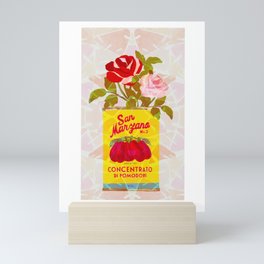Tomato Tin Can Floral Bouquet - Yellow Mini Art Print