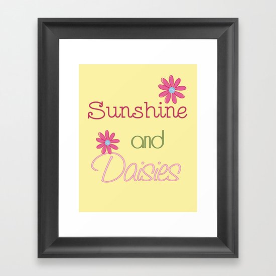 Sunshine and Daisies Framed Art Print
