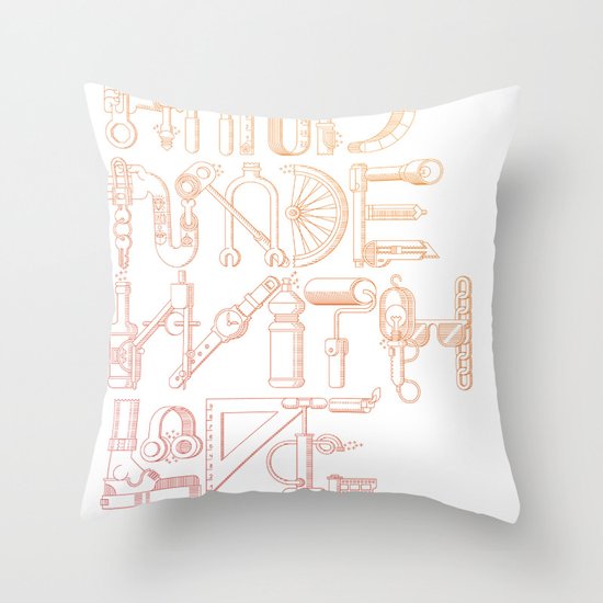 Hand Made With Love Throw Pillow