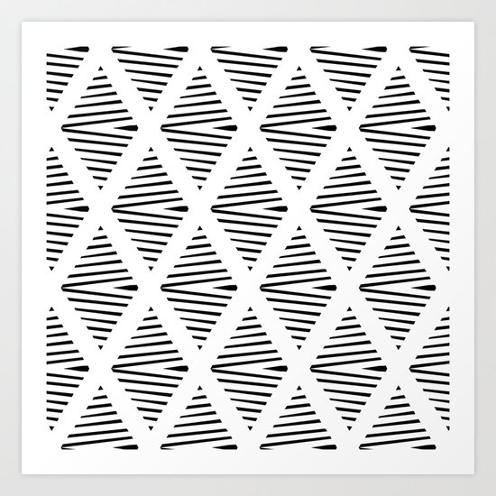 BW Pattern Art Print