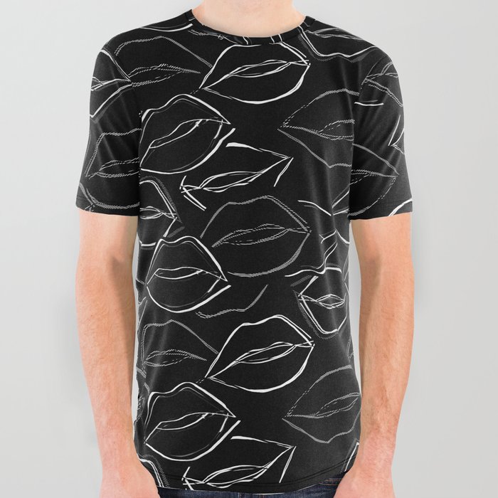 Lips All Over Graphic Tee