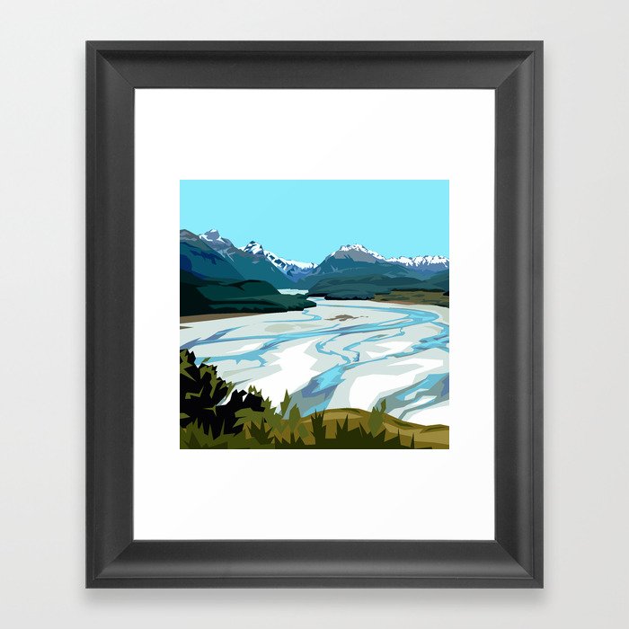Dart River Valley, Glenorchy Framed Art Print