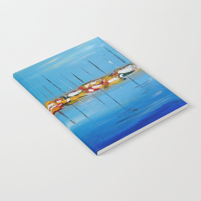 Abstract Boats with Sails Down Waiting to Sail Notebook