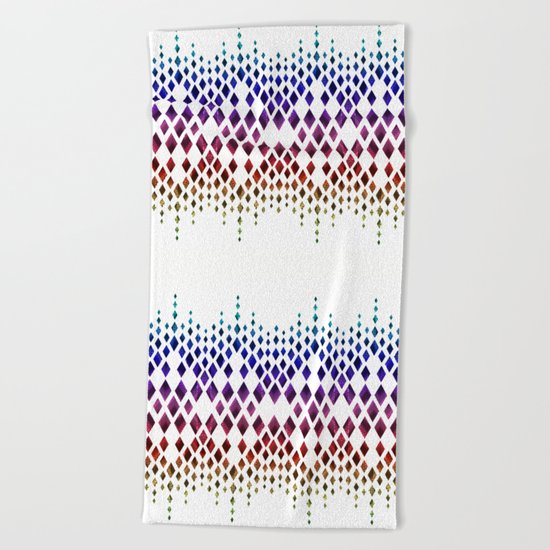 Colorful geometric pattern. Beach Towel
