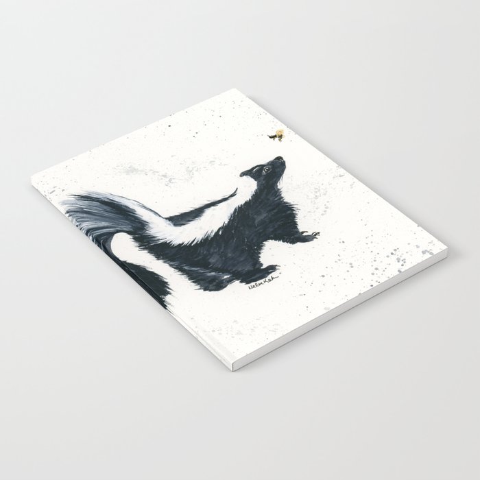 Curious Skunk - animal watercolor painting Notebook