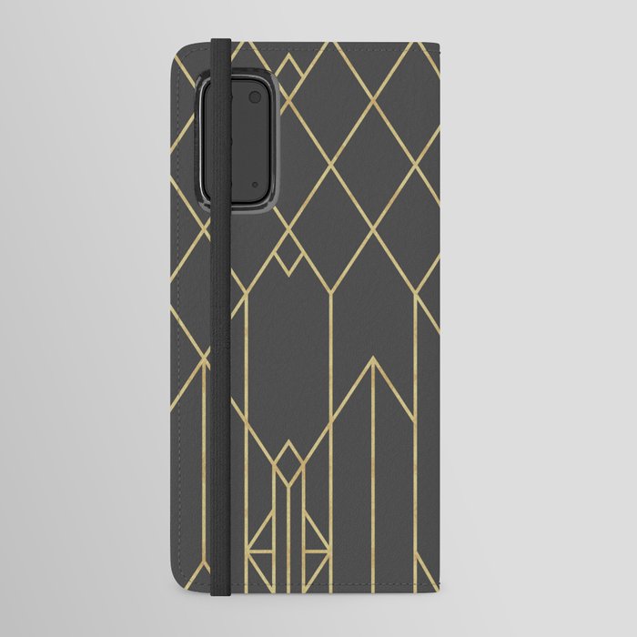 Art Deco Gold Geometric - Modern Pattern Android Wallet Case