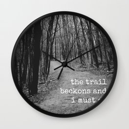 The Trail Beckons Wall Clock