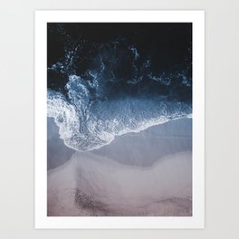 Aerial Ocean Print - Crashing Waves - Beach - Sea Travel photography Art Print