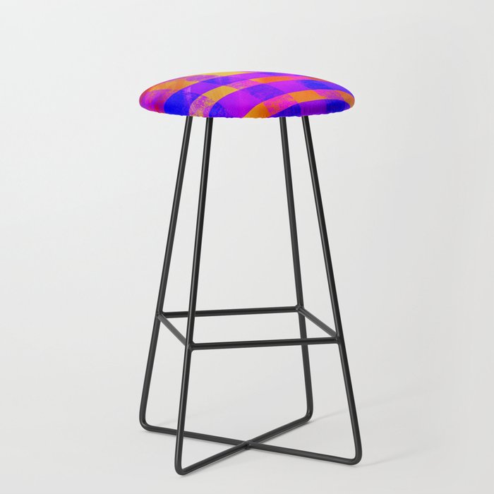 Hot and Cold Stripes Bar Stool
