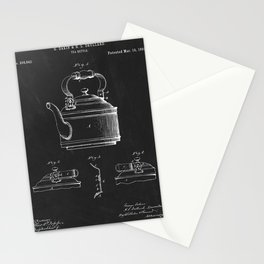 Tea Kettle, patent Stationery Card