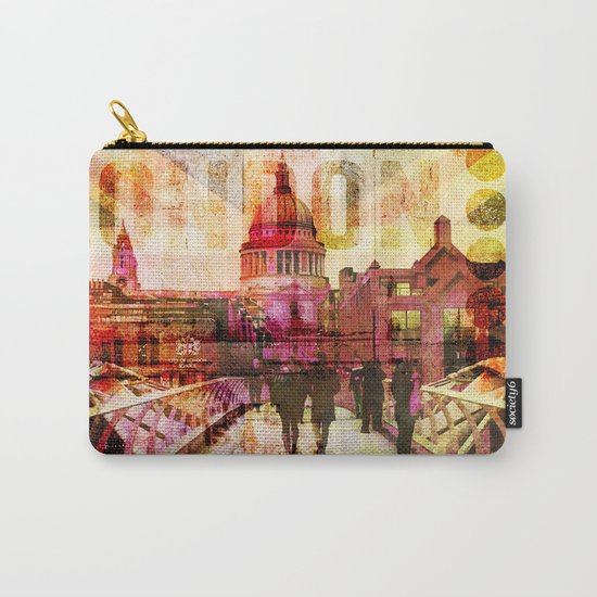 London St. Pauls Cathedral modern illustration typography Carry-All Pouch