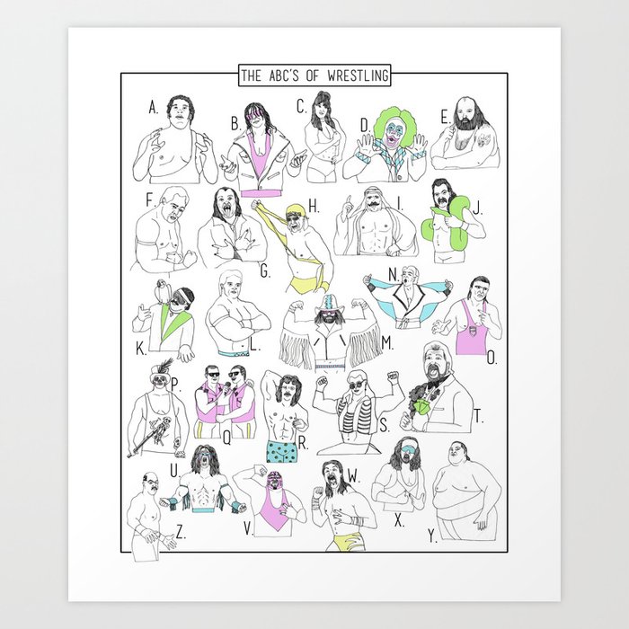 The ABCs of wrestling Art Print