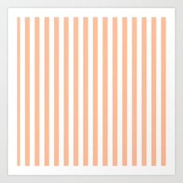 COLOR OF THE YEAR 2024. PEACH FUZZ and WHITE STRIPES Art Print