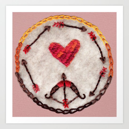 Shot to the heart Art Print