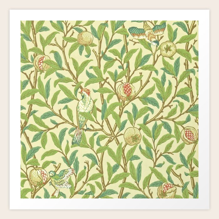 William Morris Bird Pomegranate 1 Art Print By Alexandra Arts Society6
