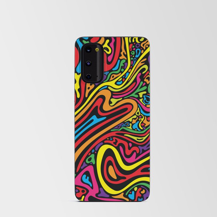 Psychedelic abstract art. Digital Illustration background. Android Card Case
