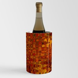 Red Distorted Pattern Wine Chiller