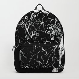 White ink, black cardboard. Vine trees. Grapes. White ink Backpack | Vintage, Ink Pen, Graphic, Street Art, Graphite, Black And White, Whiteink, Blackcardboard, Colored Pencil, Trees 