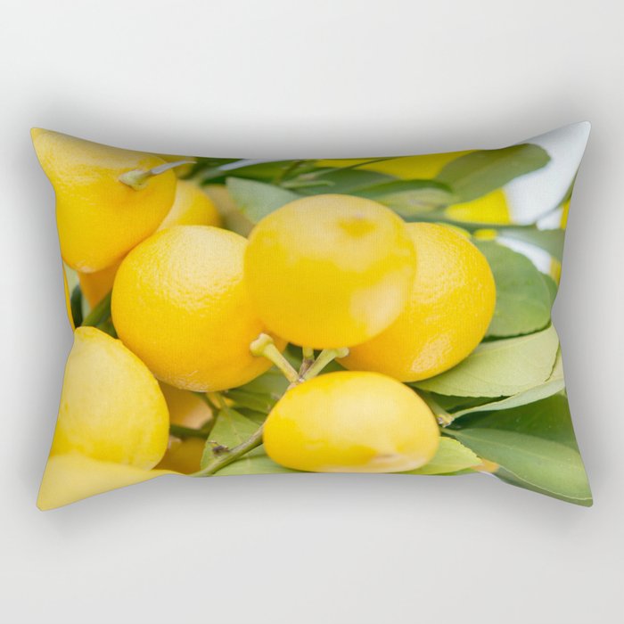 Fresh Summer Lemons Rectangular Pillow
