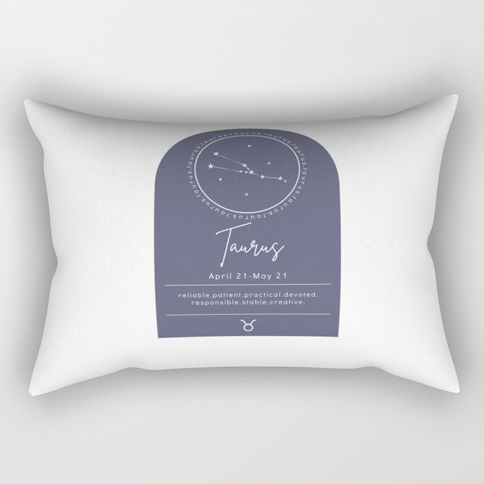 Taurus Zodiac | Denim Arch Rectangular Pillow