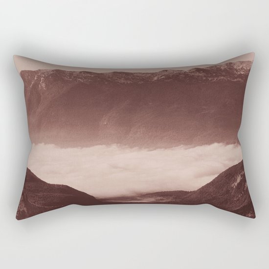 Morning in the mountains Rectangular Pillow