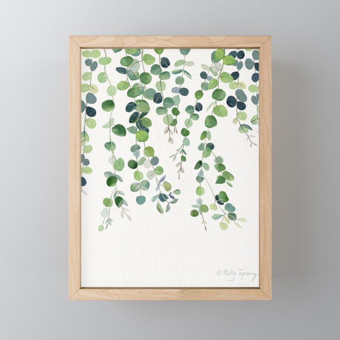 Eucalyptus Watercolor 4 Framed Mini Art Print