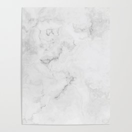 Monochromatic marble layout on solid sheet of wallpaper. Concept of home decor and interior designing Poster